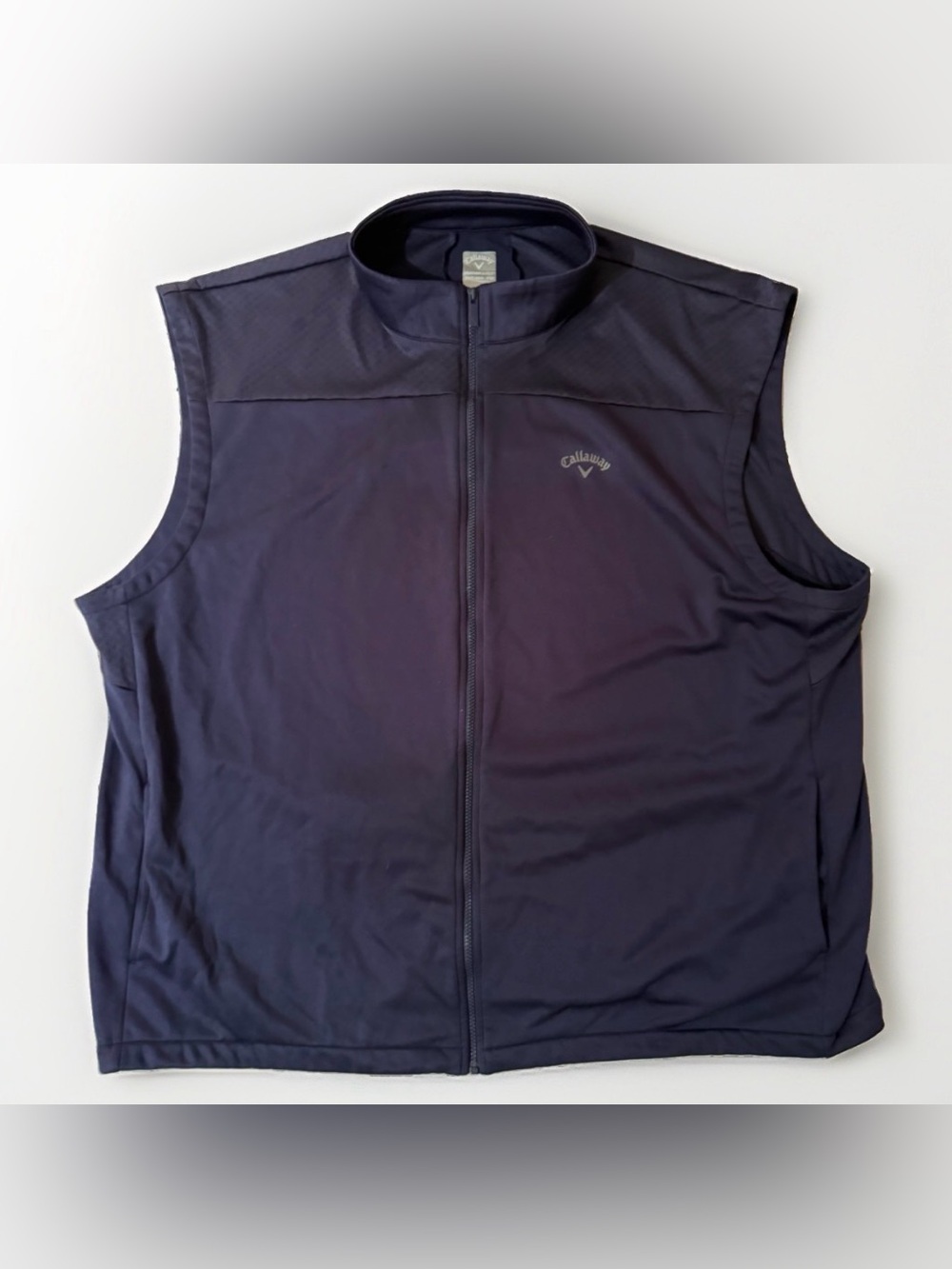 Callaway Men's Weather Series Golf Vest Size 4XLT Navy Performance Full Zip